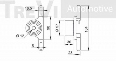 TREVI AUTOMOTIVE td1184 -  Натяжной ролик, ремень ГРМ
